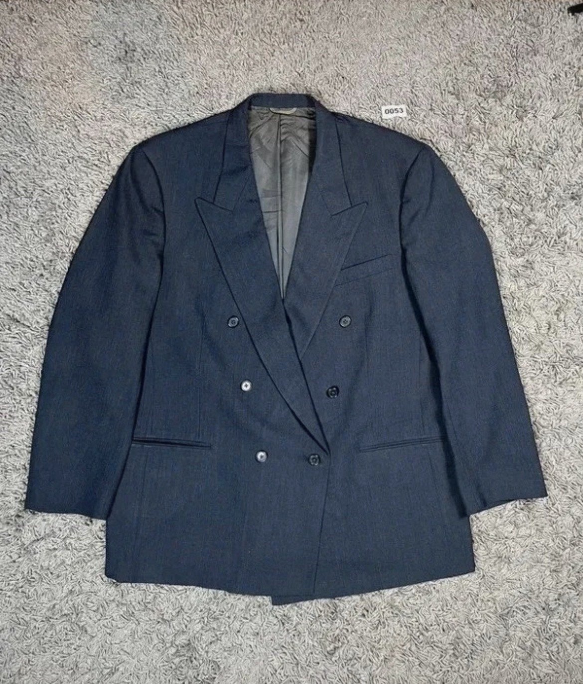Vintage Christian dior Double breasted Jacket Dark Blue Size, Blauw, Ophalen of Verzenden, Gedragen, Dior