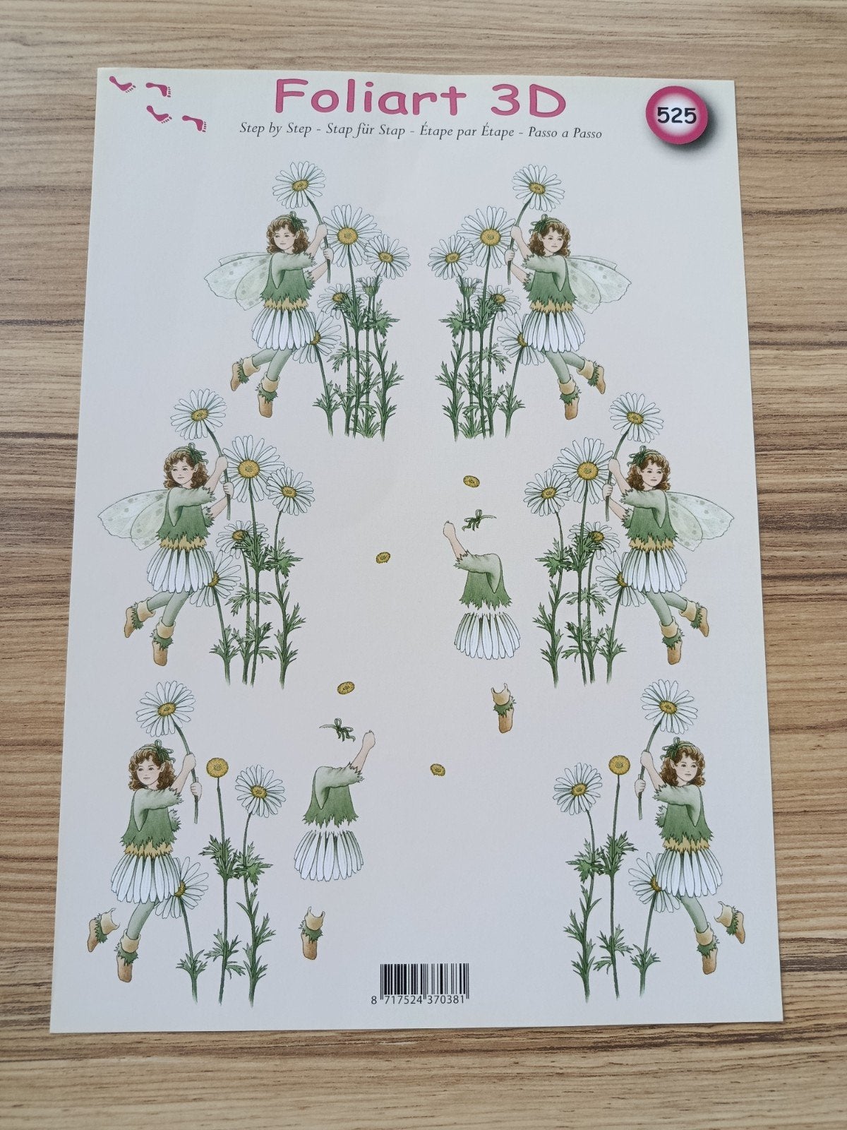 Engel met bloemen Knipvellen,, Hobby en Vrije tijd, Ophalen of Verzenden, Nieuw, Natuur, Knipvel