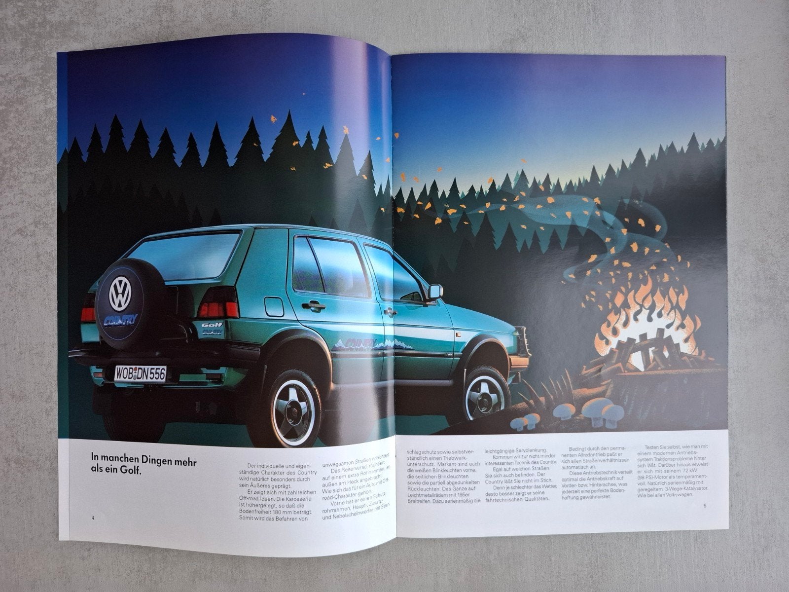 Volkswagen Golf II Country brochure - 1990, Ophalen of Verzenden, Zo goed als nieuw, Volkswagen