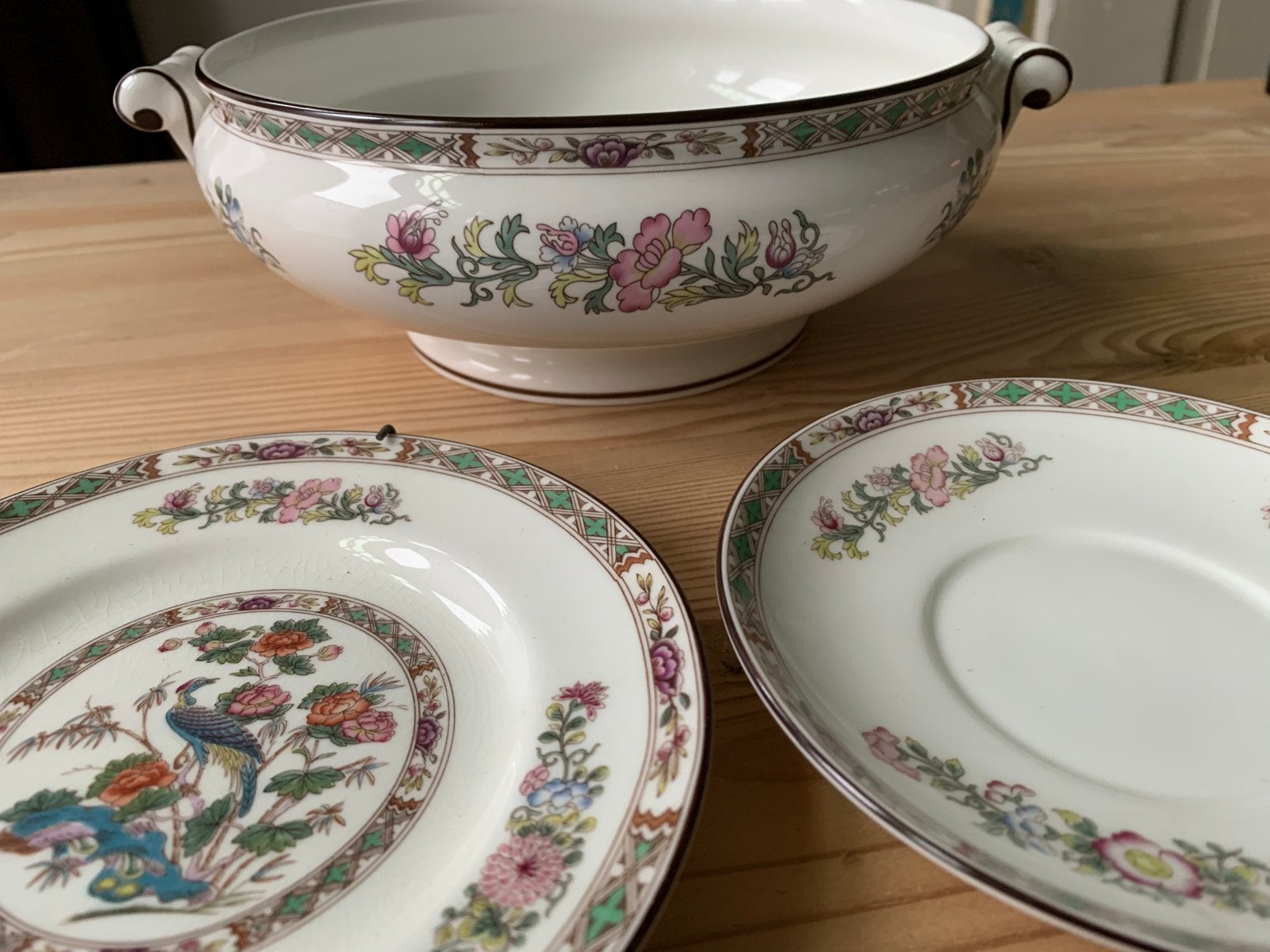 Wedgwood Kutani Crane servies, Antiek en Kunst, Ophalen of Verzenden