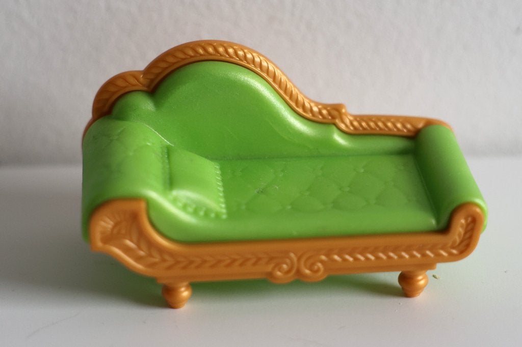 Playmobil, groene bank, chaise longue, Kinderen en Baby's, Speelgoed | Playmobil, Ophalen of Verzenden, Zo goed als nieuw