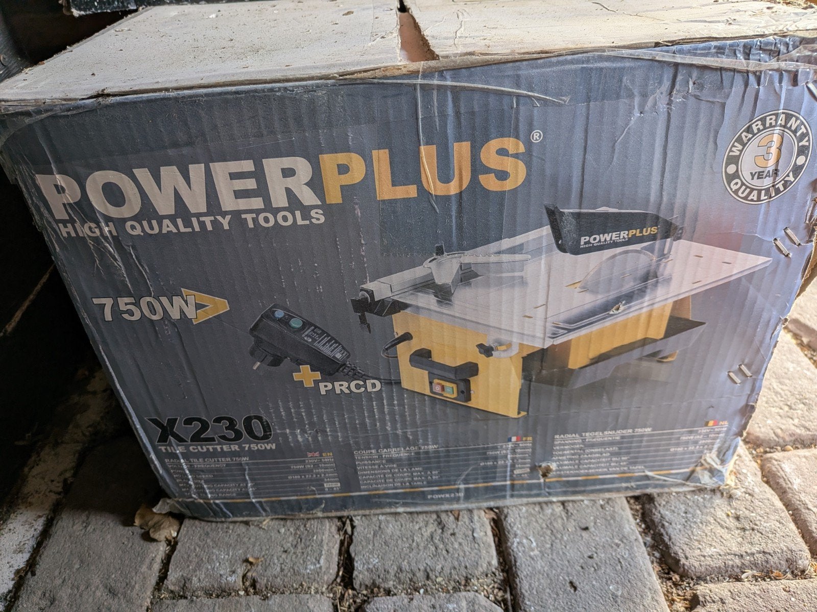 Powerplus X230 Tegelzaagtafel 750W, Minder dan 30 mm, Overige typen, Nieuw, 600 tot 1200 watt