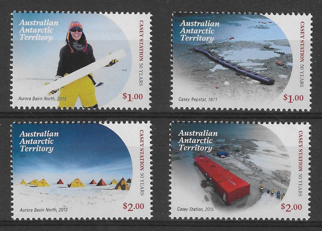 AAT 2019, mi 262/65 "50yrs Casey Research Station" postfris, Ophalen of Verzenden, Postfris