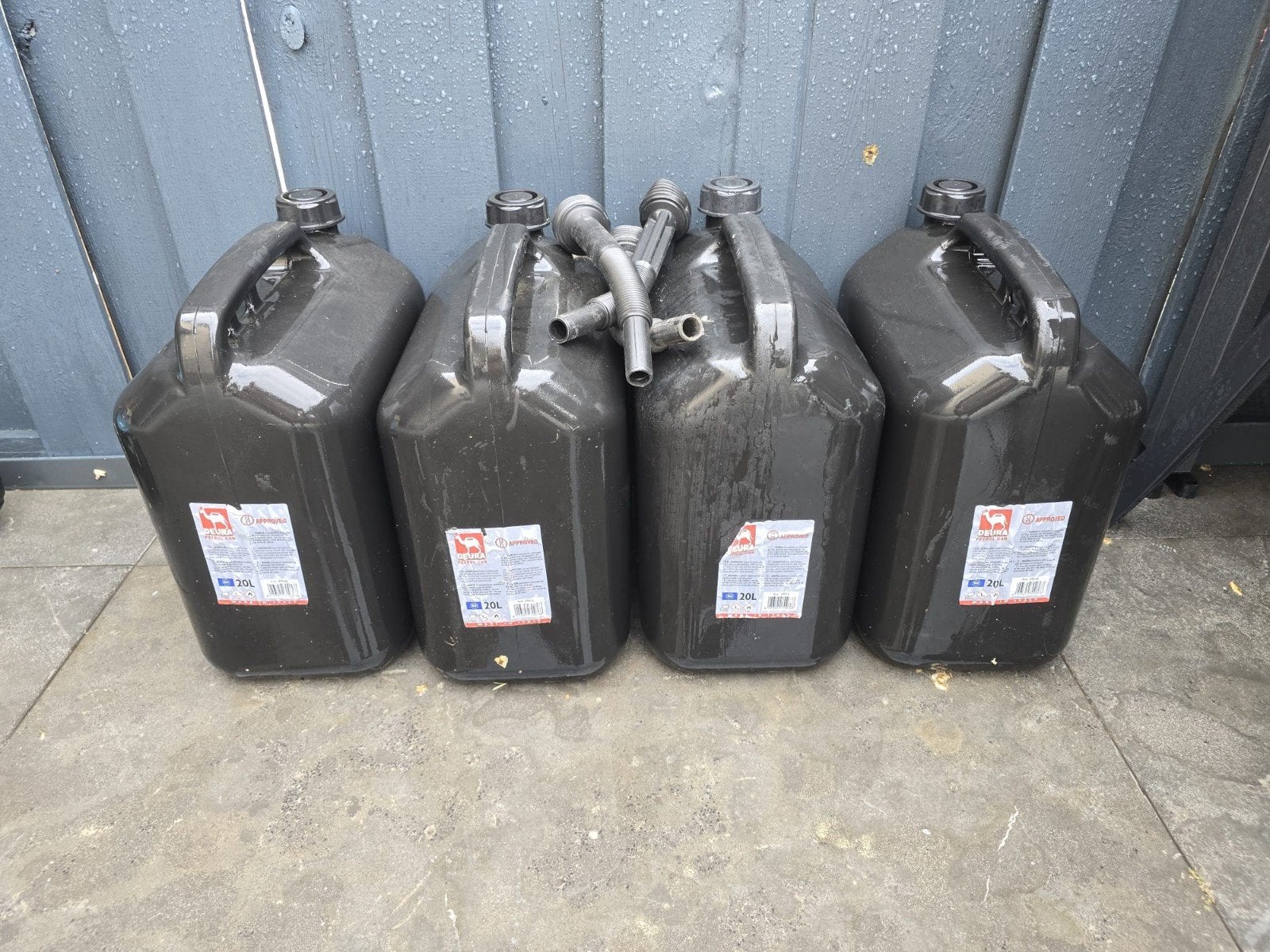 4x Deura Jerrycans 20L - Zwart, Ophalen