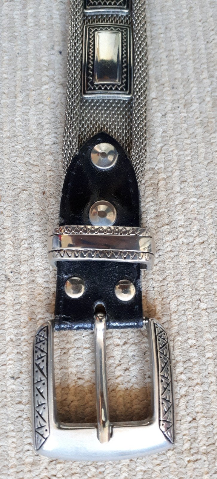 Aparte metalen riem, Kleding | Heren, Riemen en Ceinturen, Ophalen of Verzenden, Zo goed als nieuw, Riem of Ceintuur