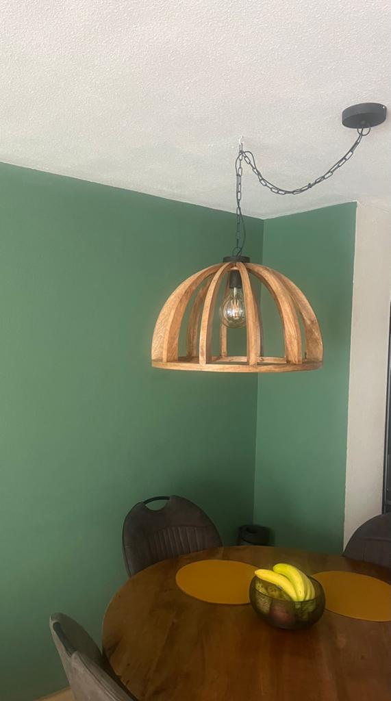 Houten hanglamp Loft24 (62 cm) – mooie staat, Ophalen, Zo goed als nieuw, 50 tot 75 cm