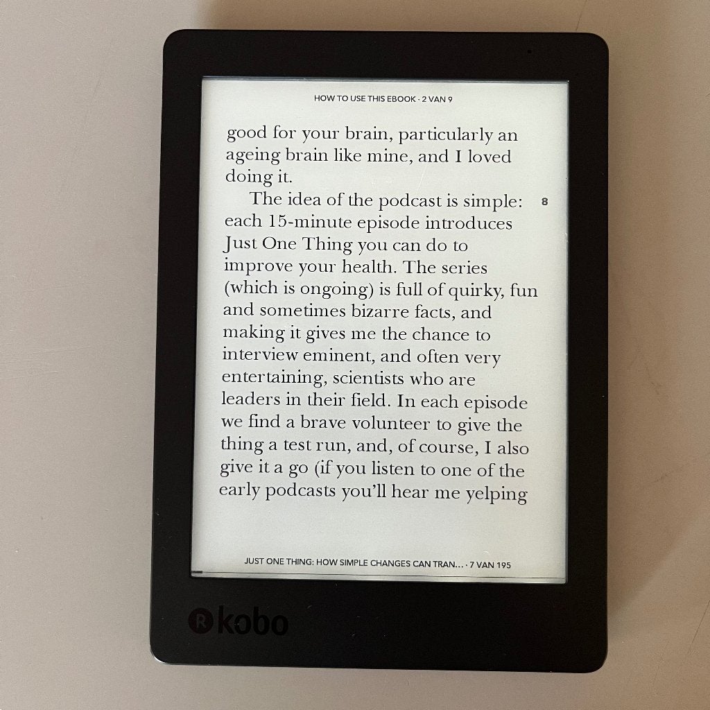Kobo Aura E-reader (6 inch, e-ink) – In goede staat!, Gebruikt, KOBO. Aura, Ophalen of Verzenden, 4 GB of minder