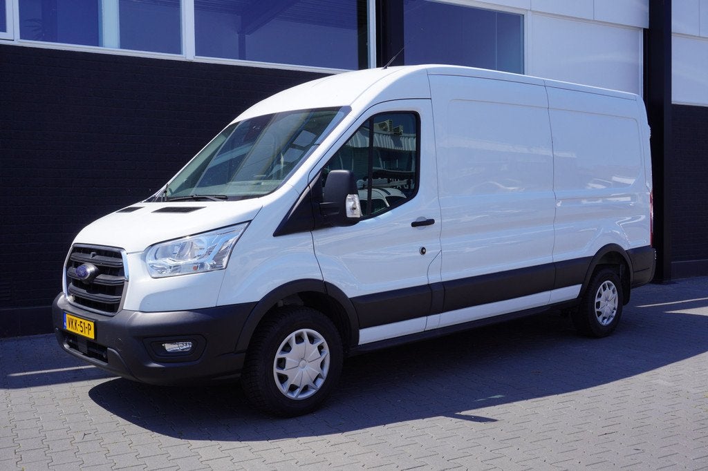 Ford Transit 2.0 TDCI 170PK L3H2 EURO 6 - Airco - Cruise - C, Auto's, 4 cilinders, Wit, Bedrijf, 2 stoelen