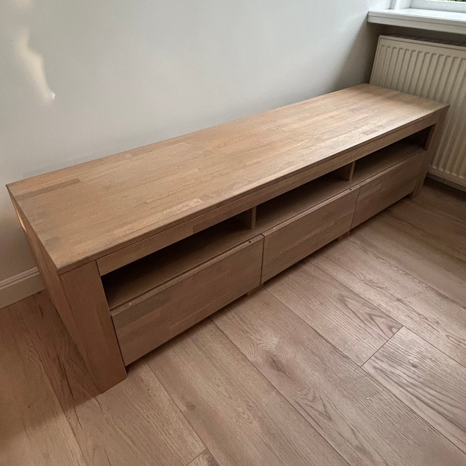 Tv meubel - Hout, Ophalen, Minder dan 50 cm, Gebruikt, Met lade(s)
