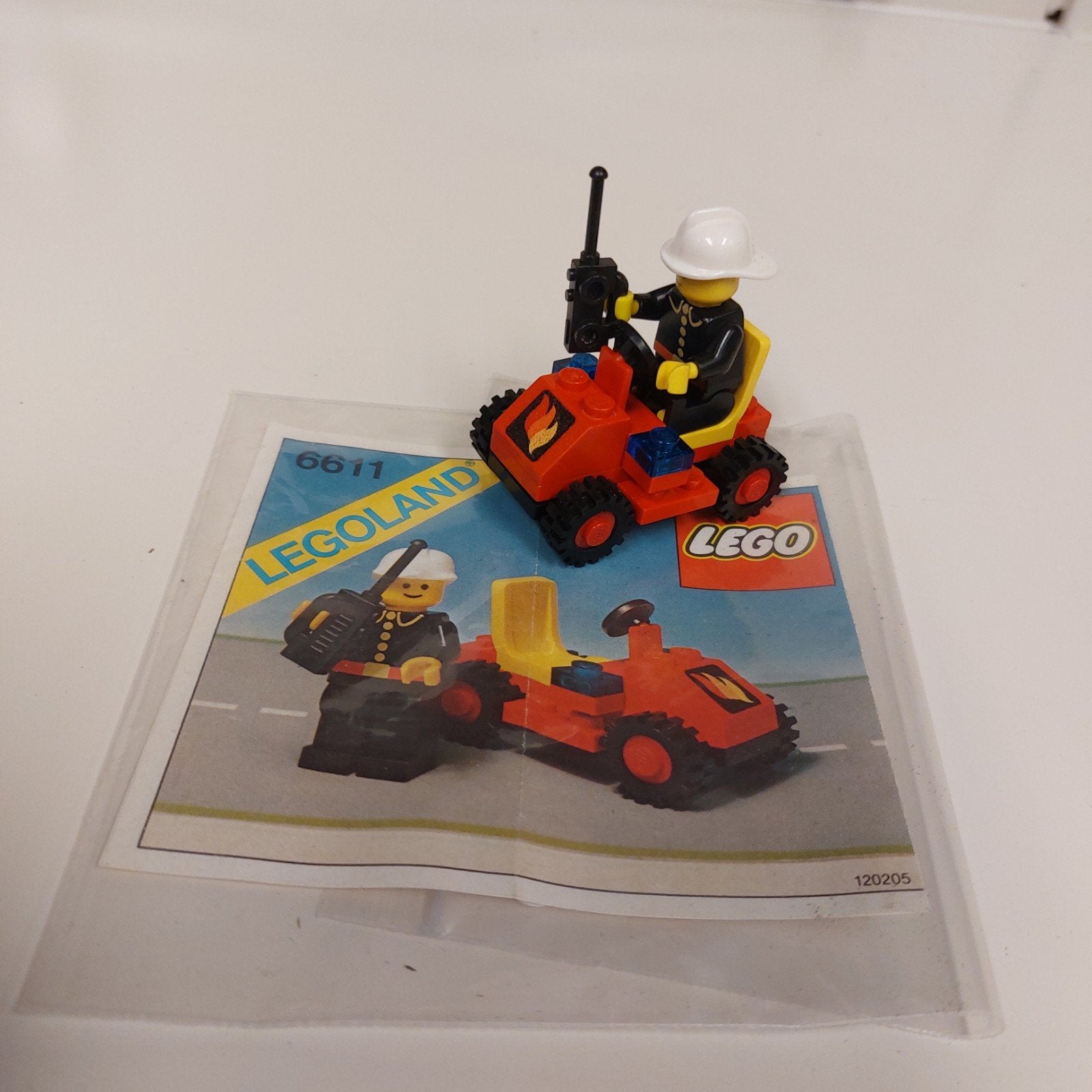 LEGO Legoland 6611 Brandweerman met voertuig (1981), Ophalen of Verzenden, Gebruikt