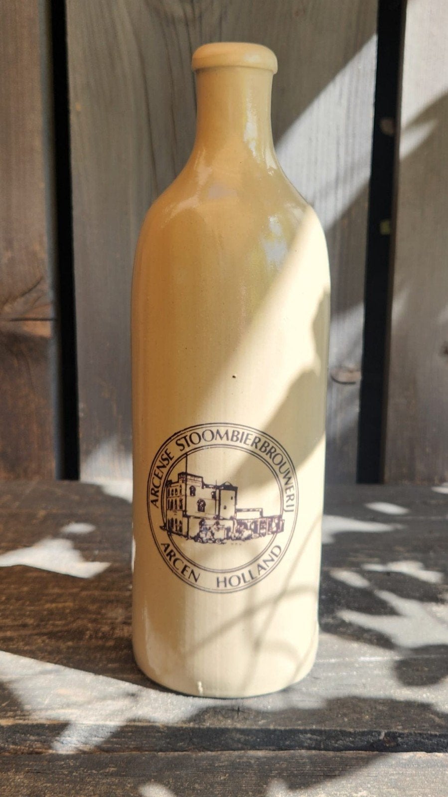 Vintage Arcense Stoombierbrouwerij fles 0.75L, Antiek en Kunst, Ophalen of Verzenden