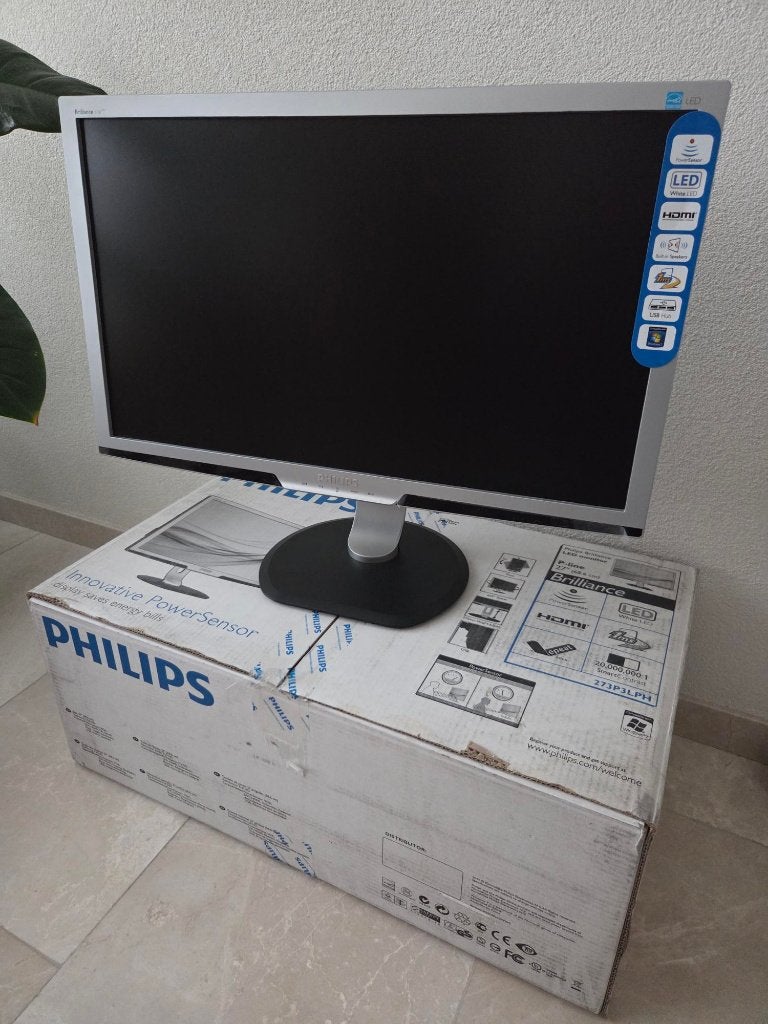 Philips Brilliance 27" Full HD Monitor, Computers en Software, Philips, 3 tot 5 ms, Full HD, Zo goed als nieuw