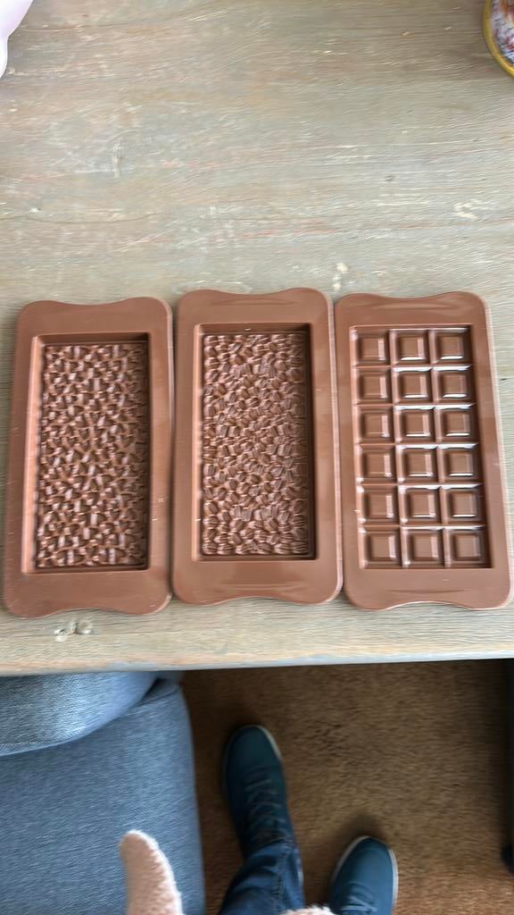 Chocolade mallen set van 3, Ophalen of Verzenden, Nieuw, Taarten of Cupcakes, Versiering