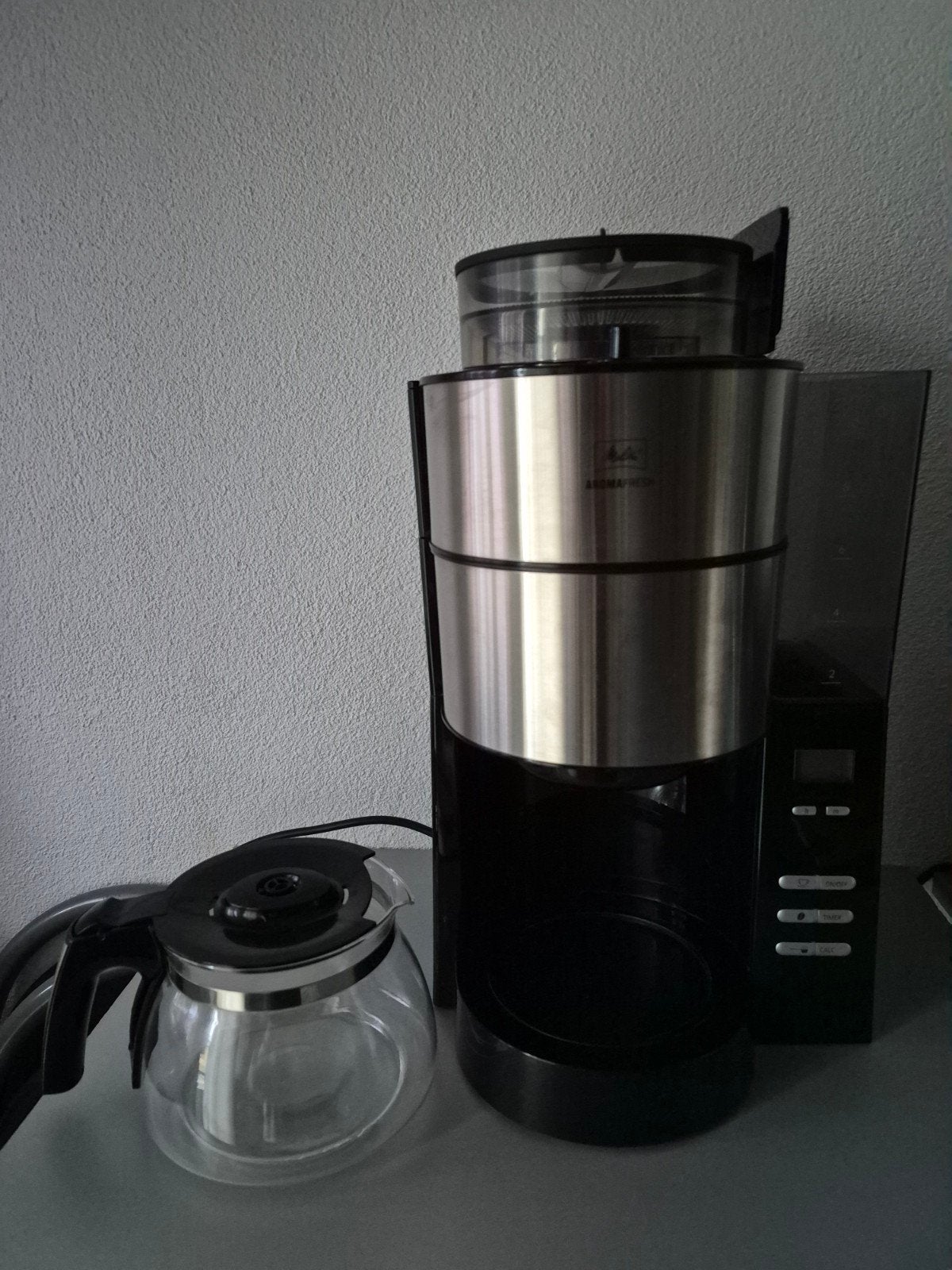 melitta filterkoffiezetapparaat + bonen malen functie, Koffiemachine, Ophalen of Verzenden, Zo goed als nieuw, 4 tot 10 kopjes