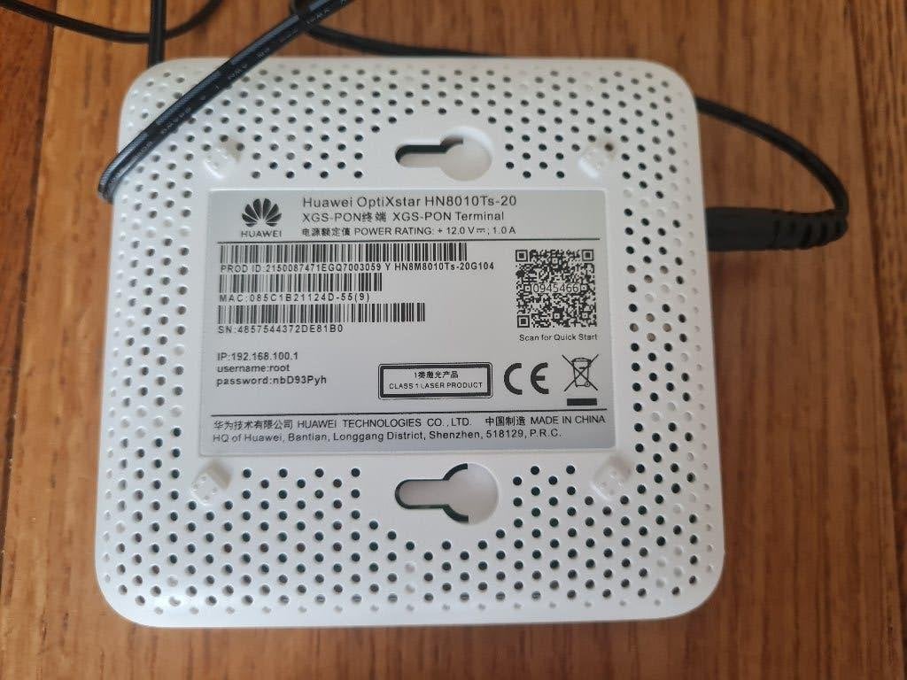 Terminal Huawei OptiXstar HN8010Ts-20 XGS-PON, Computers en Software, Routers en Modems, Ophalen of Verzenden, Zo goed als nieuw
