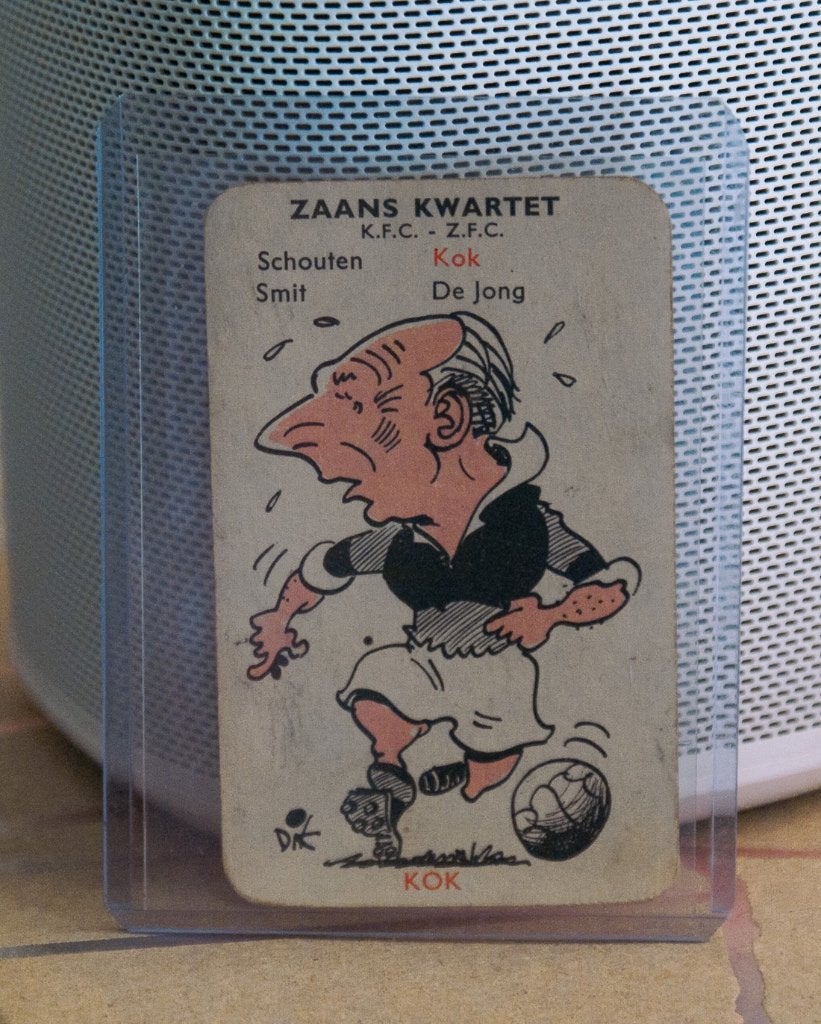 Kok, Zaans Kwartet - DB 1e Divisie kwartet 1958, Ophalen of Verzenden, Gebruikt, Overige binnenlandse clubs, Poster, Plaatje of Sticker