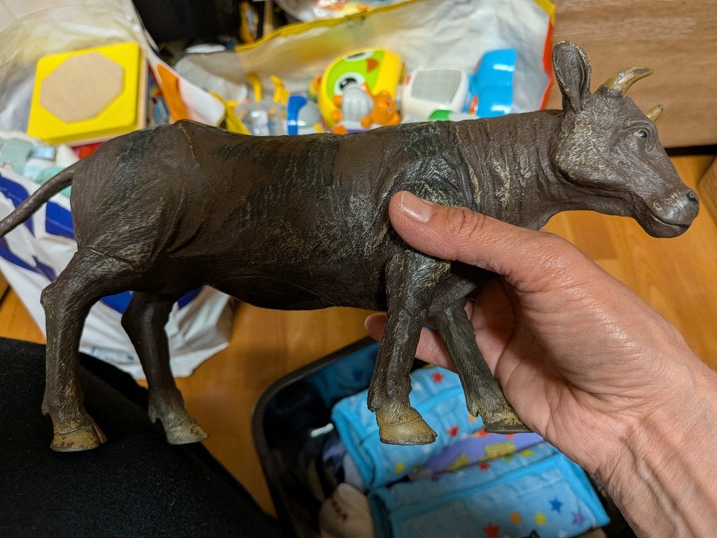 grote schuim rubberen koe 25 cm, Ophalen of Verzenden, Zo goed als nieuw