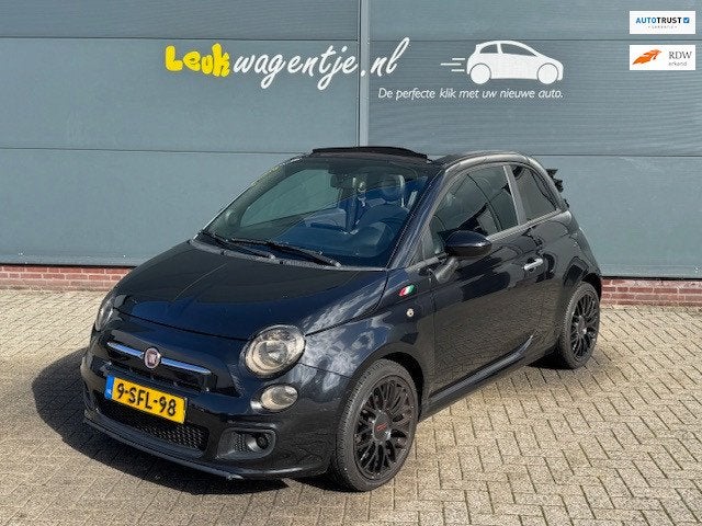 Fiat 500 C 0.9 TwinAir 500S Cabrio *leder *groot touchscreen, Auto's, Euro 5, 86 pk, Gebruikt, Cabriolet