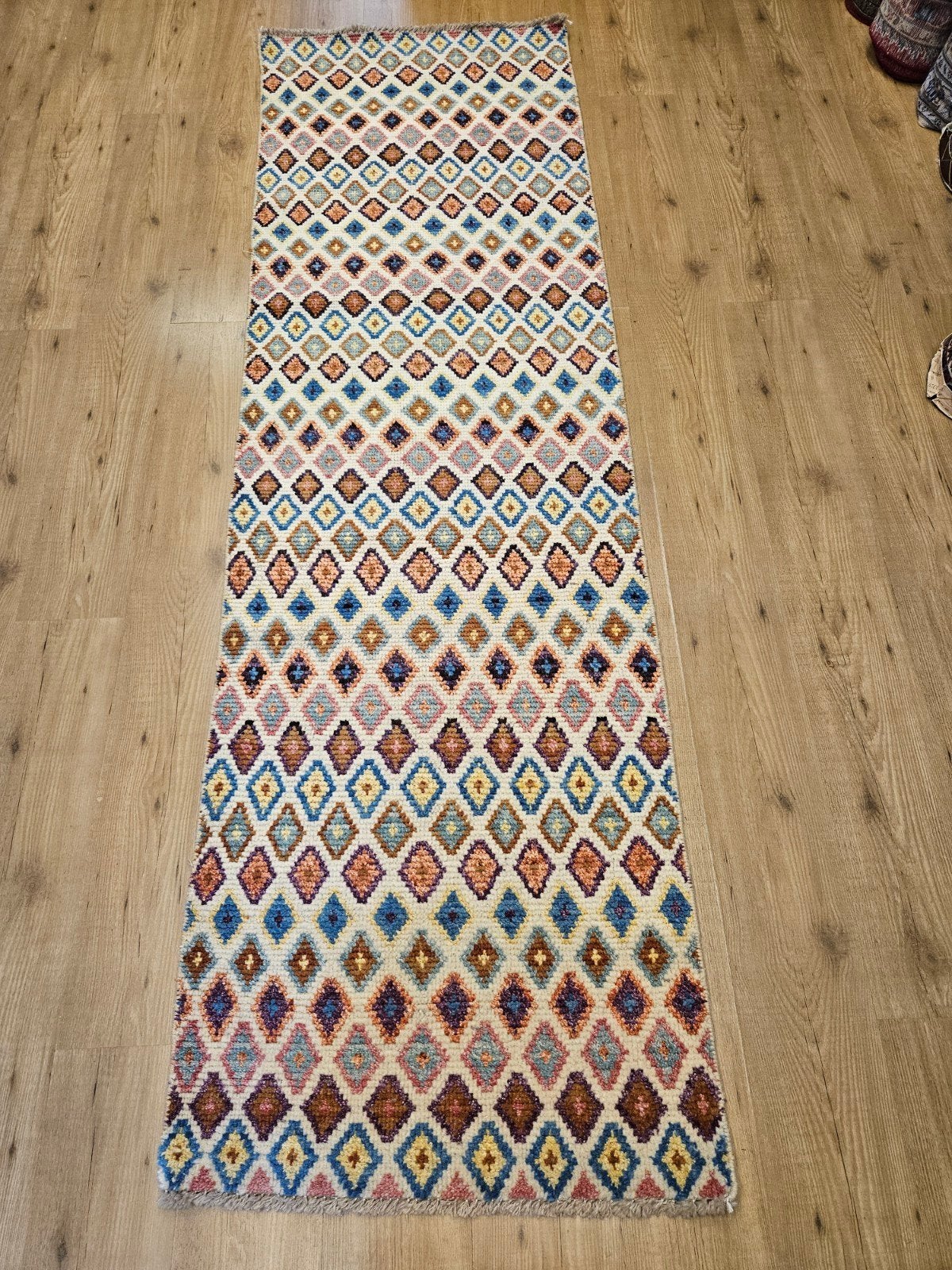Handgeknoopt oosters tapijt loper 256x76
