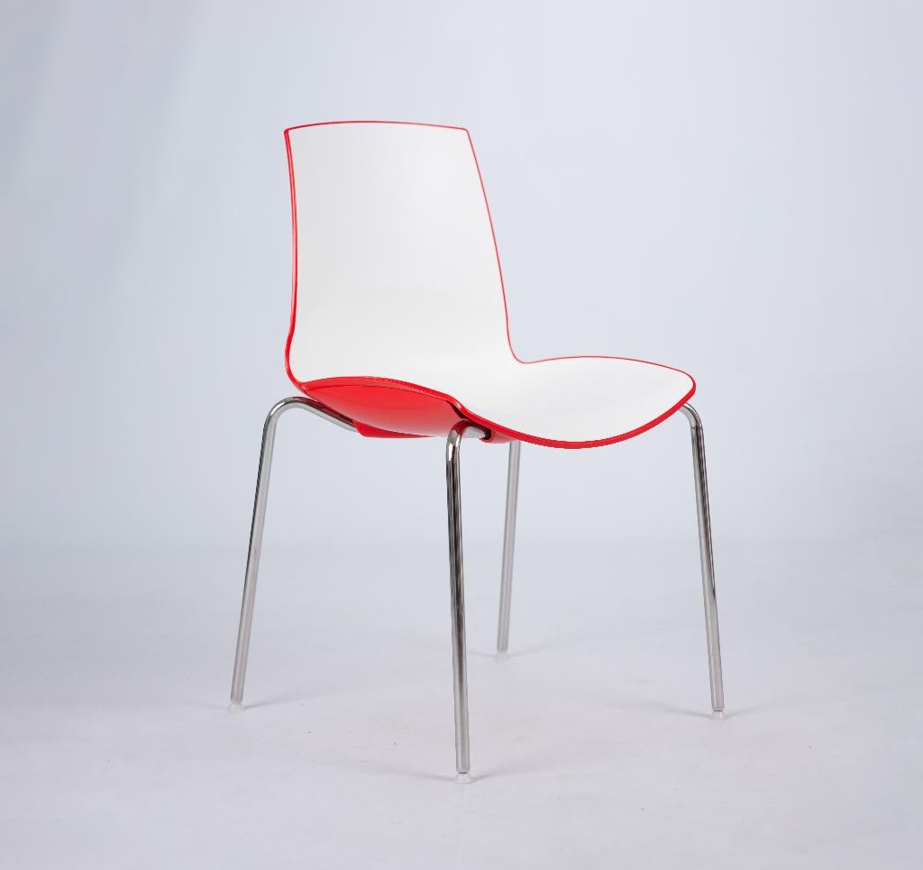 4 x Infiniti NOW design stoelen, Ophalen, Vier, Metaal, Rood