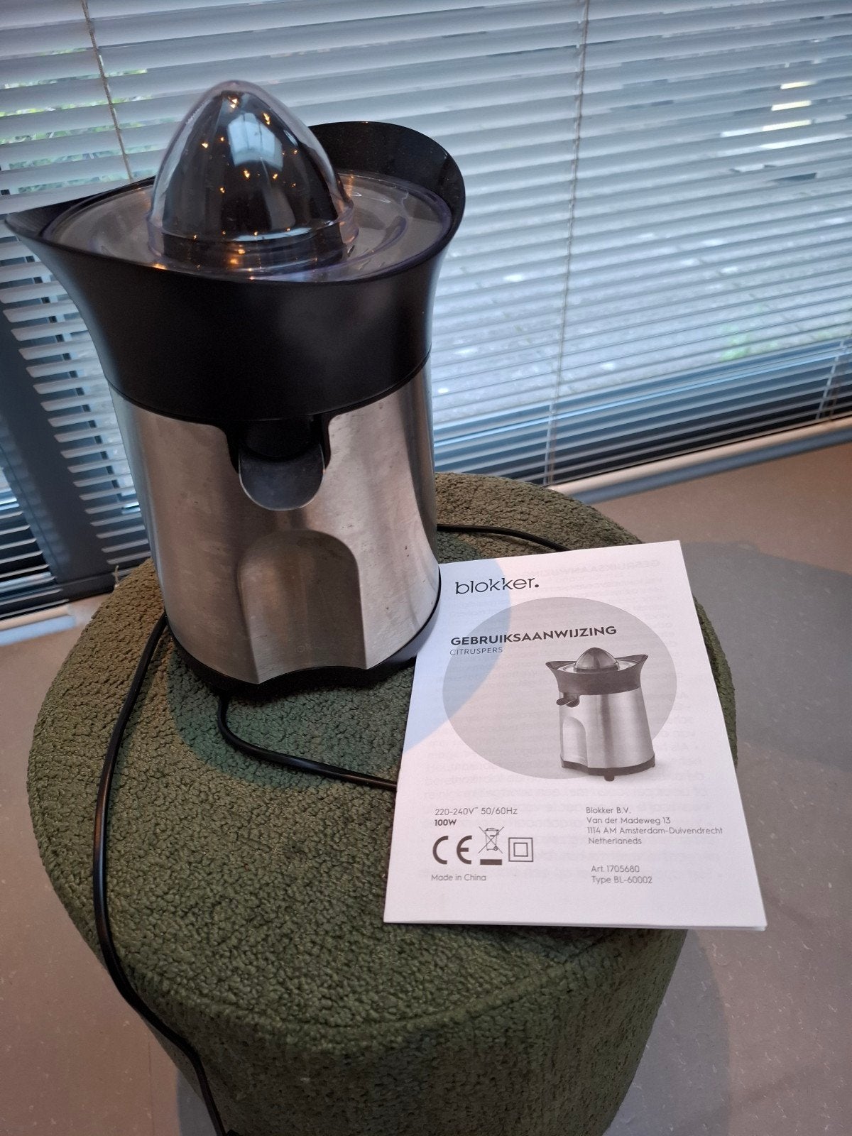 citruspers electrisch, Witgoed en Apparatuur, Ophalen, Zo goed als nieuw, Elektrisch, Citruspers