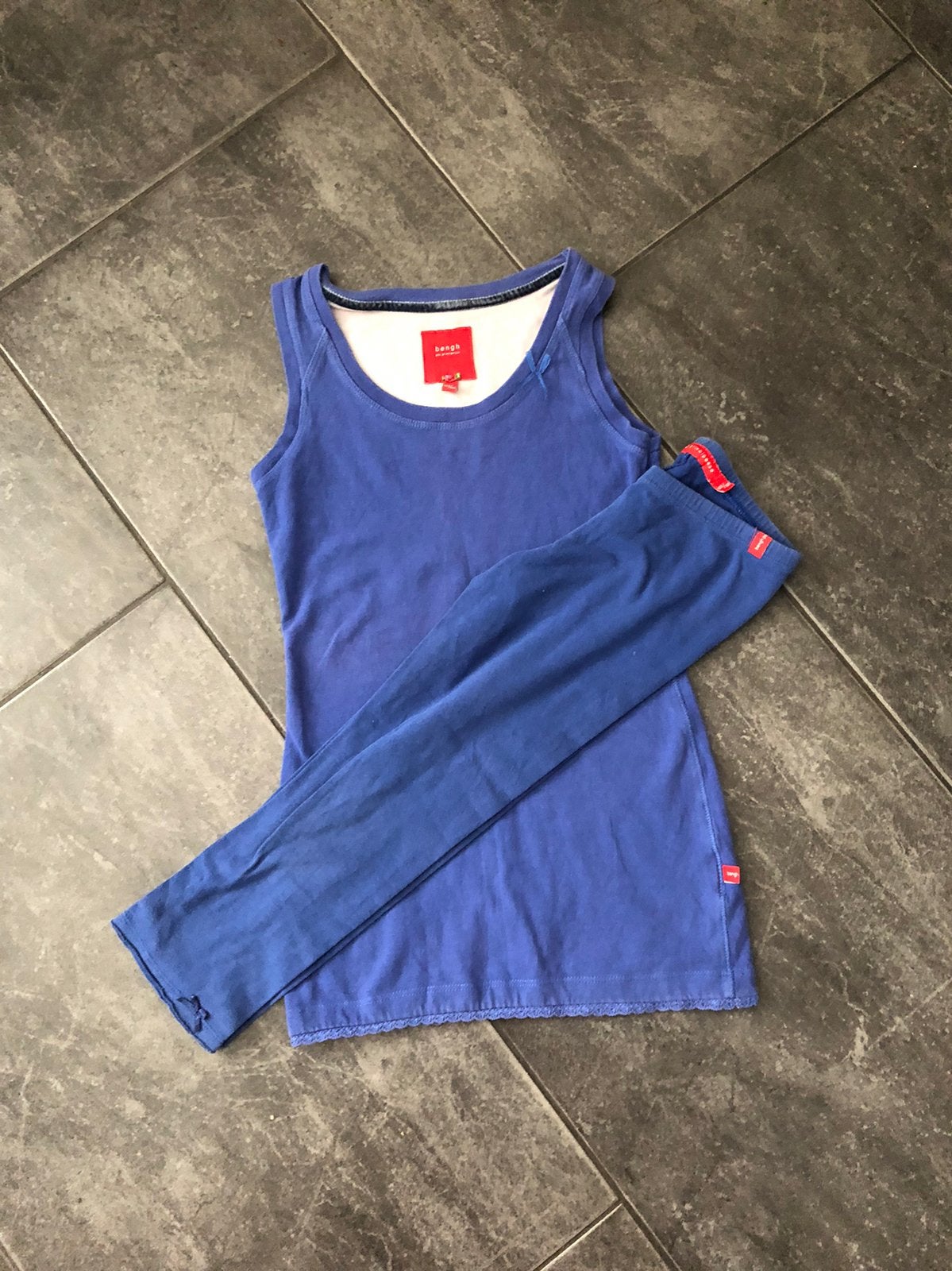 Blauw hemdje en legging setje van Bengh -Boy, Kinderen en Baby's, Ophalen of Verzenden, Gebruikt, Meisje, Setje