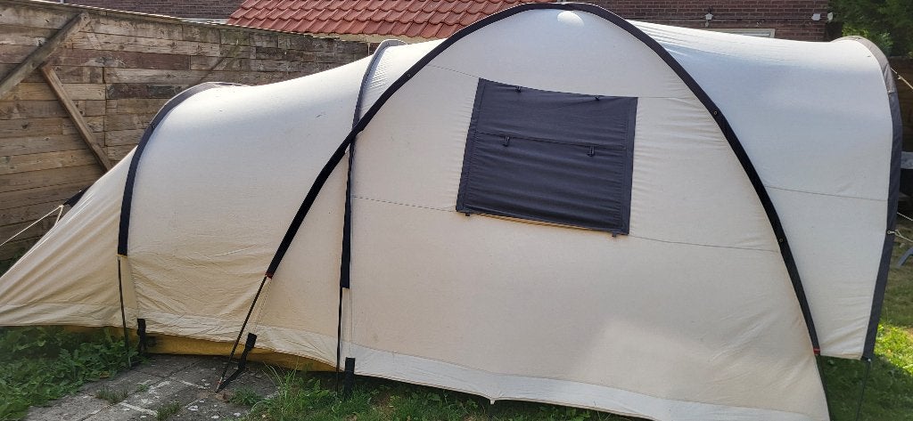 Campingtent, Ophalen, Gebruikt