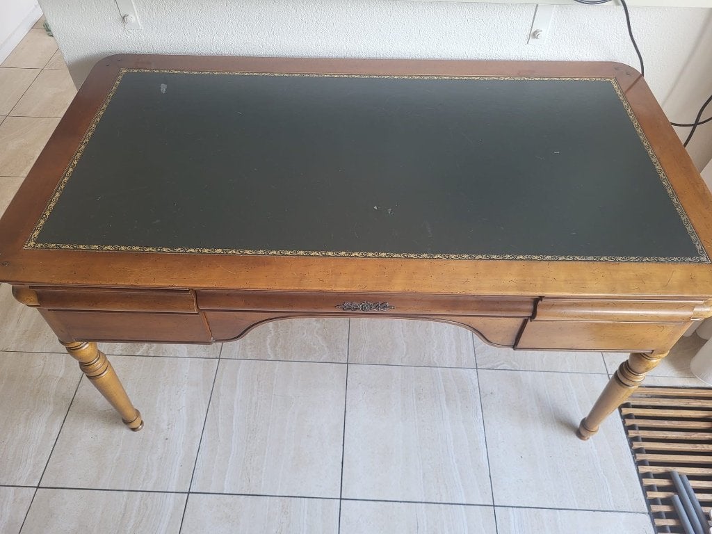 Engels bureau met stoel, 3 laden, veel opbergruimte, Ophalen, Gebruikt, 50 tot 100 cm, Met lade(s)