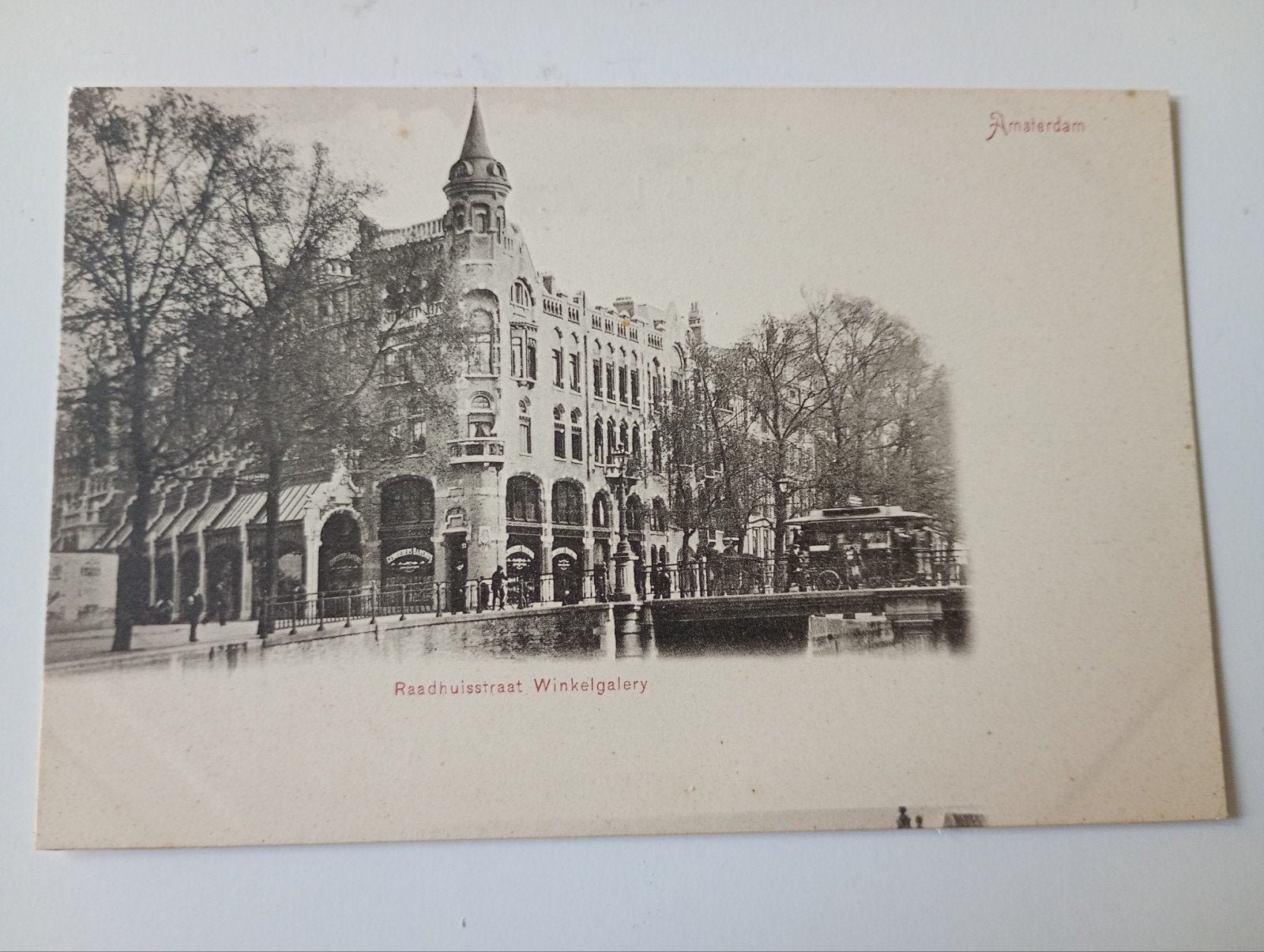 Amsterdam Raadhuisstraat met Paardentram, Ophalen of Verzenden, Voor 1920, Ongelopen, Noord-Holland