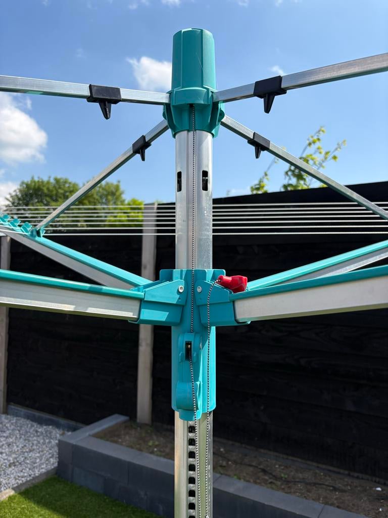 Leifheit Linomatic Droogmolen met hefkabel en borgclip, Ophalen, Zo goed als nieuw, Droogmolen