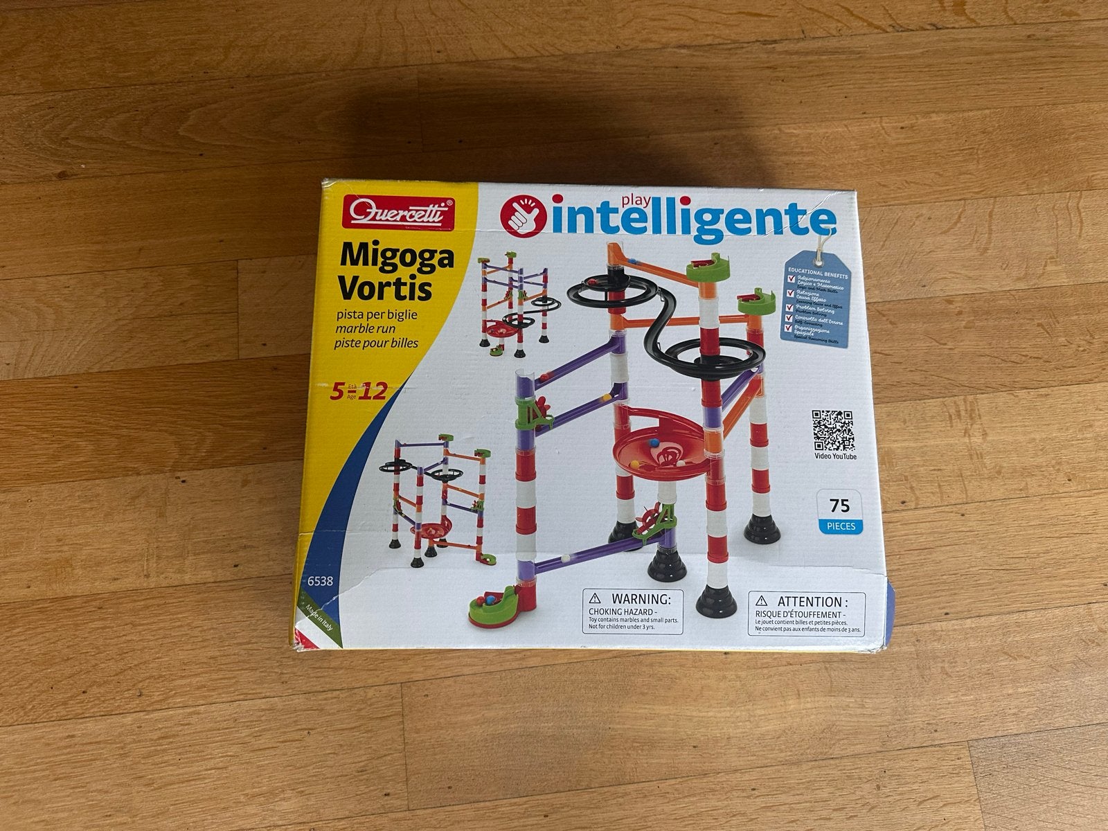 Quercetti Migoga Vortis knikkerbaan, Ophalen, Gebruikt, Bouwen