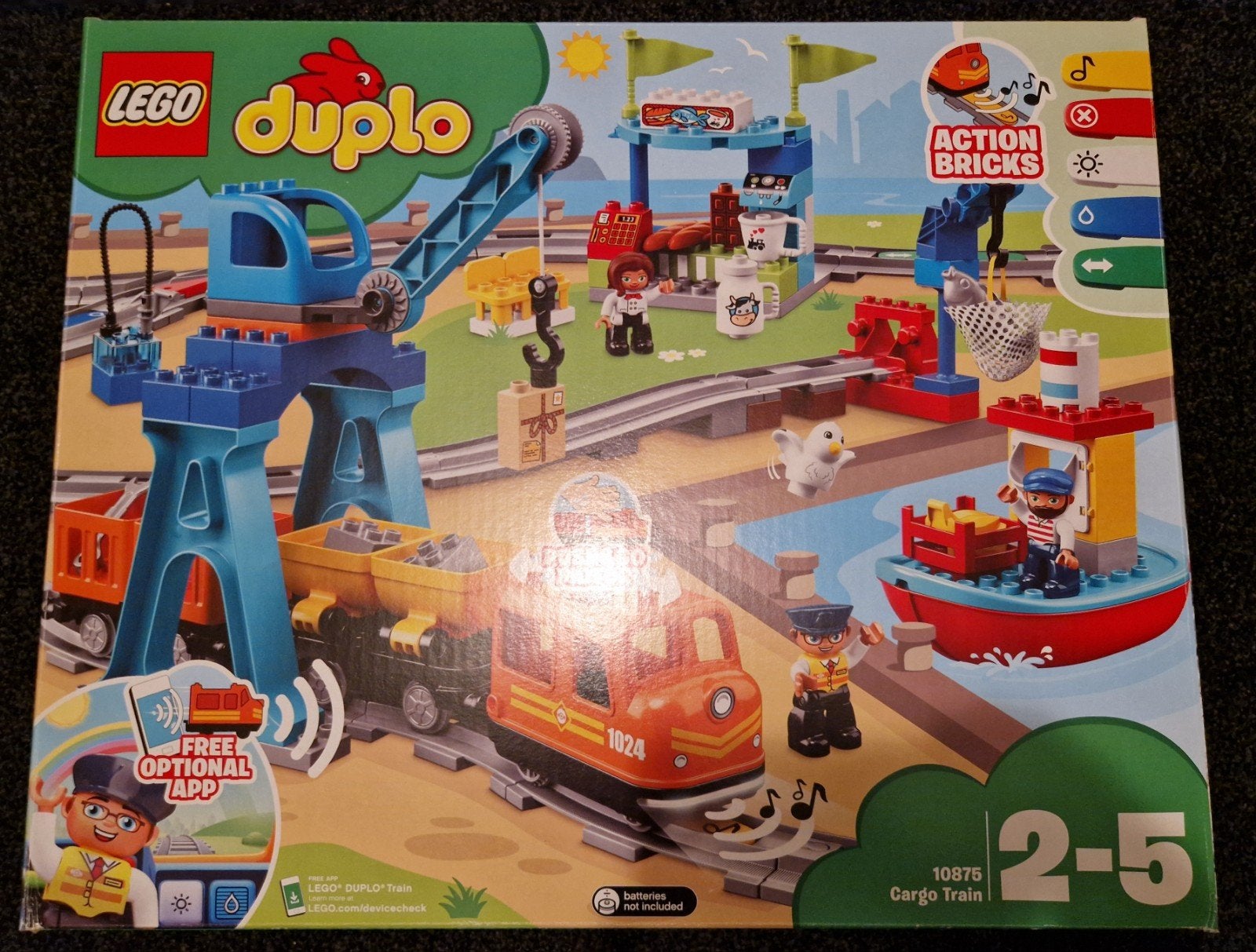 Lego Duplo 10875 Vrachttrein met boekjes en doos, Kinderen en Baby's, Ophalen, Inclusief instructies, Zo goed als nieuw, Duplo
