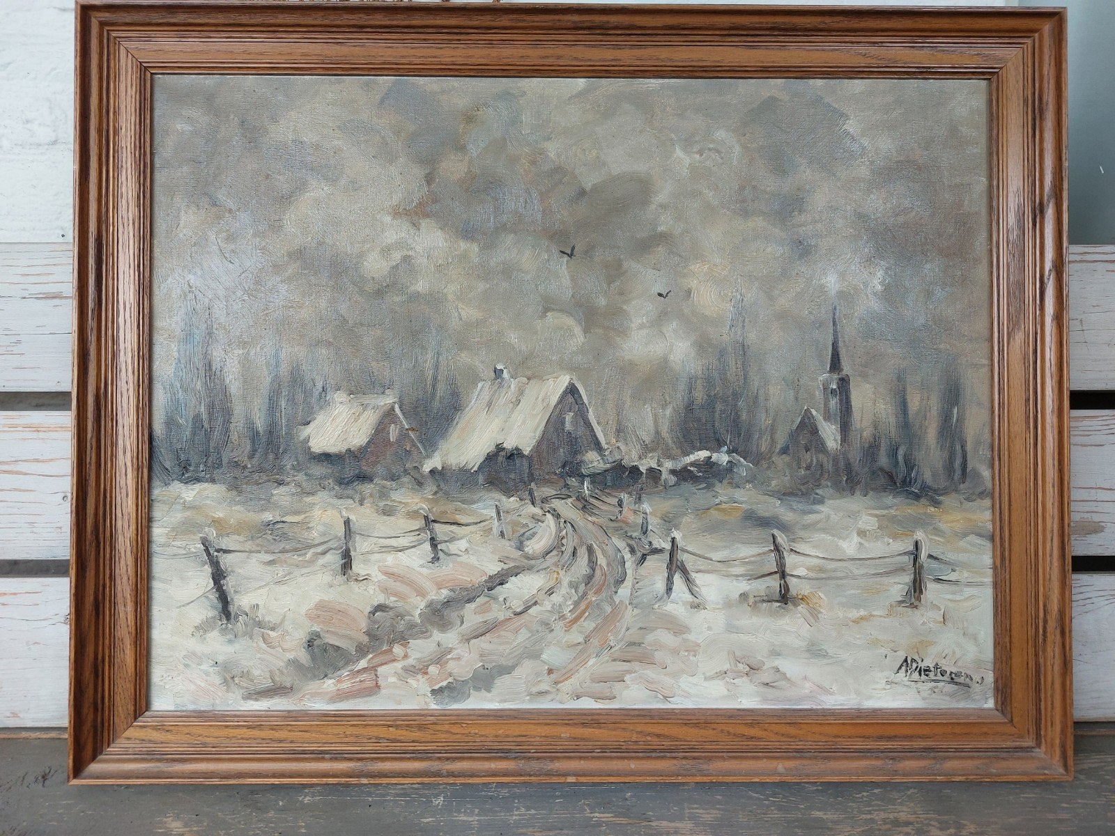 Origineel Schilderij Andre Dieteren (1955) - 90x72cm, Antiek en Kunst, Ophalen of Verzenden