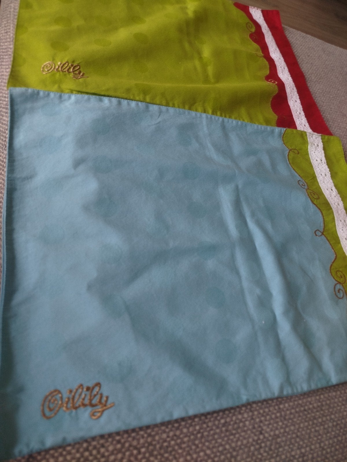 Oilily 2 x placemat groen en blauw nieuw, Ophalen, Nieuw, Blauw
