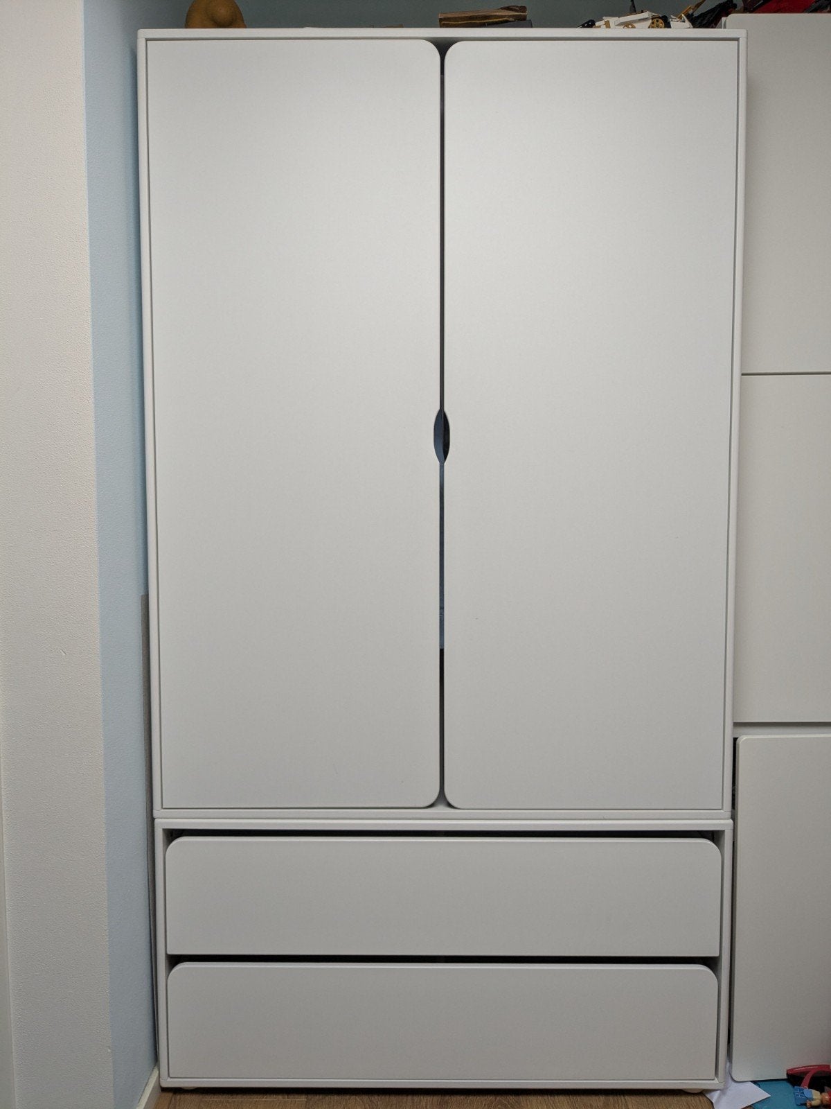 Flexa Cabby kledingkast met lades - Wit, Ophalen, Kast, 50 tot 70 cm, 105 cm of meer