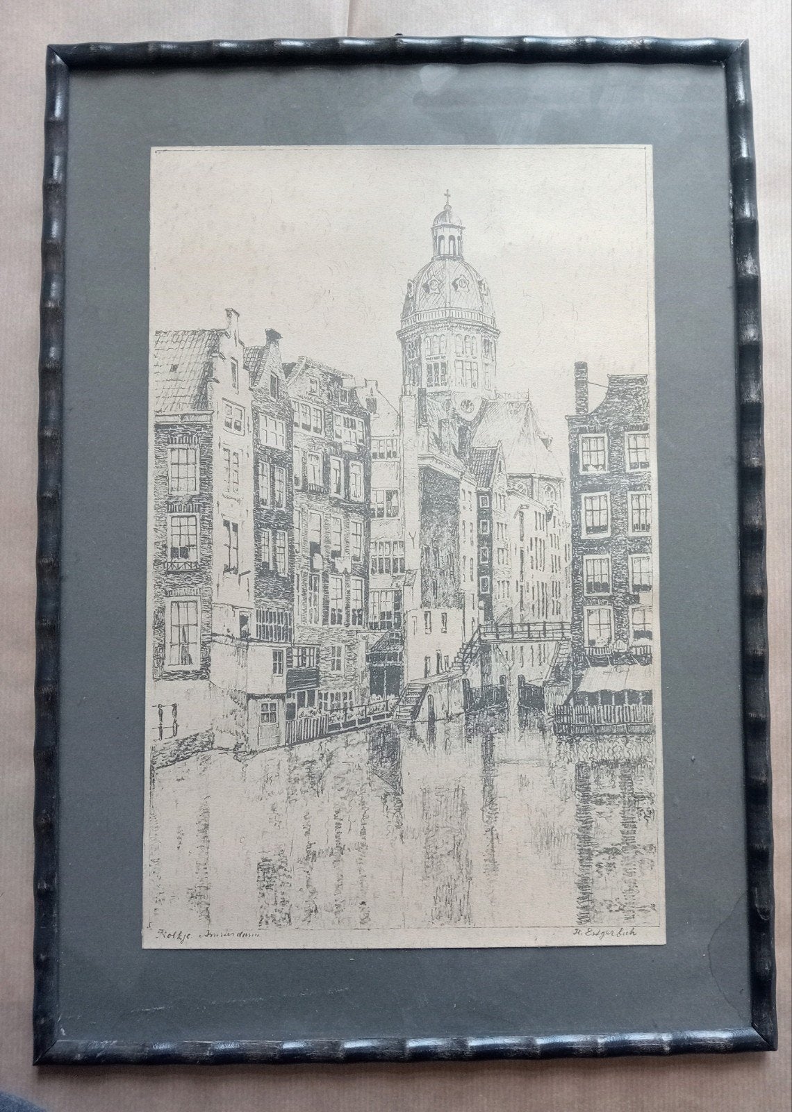 H.Estgerbuh Ets Kolkje Amsterdam, Antiek en Kunst, Kunst | Etsen en Gravures, Ophalen of Verzenden