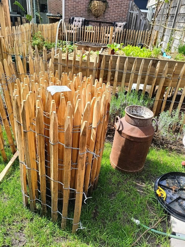 Kastanje hekwerk - Frans model, 8.5m over, Tuin en Terras, Tuinhekken en Hekwerk, Ophalen of Verzenden, Nieuw, Hout, Tuinhek