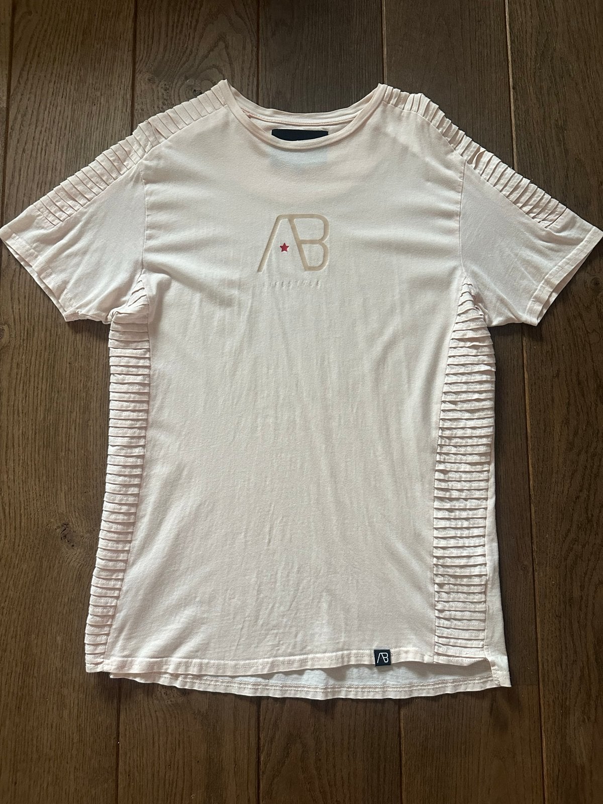 AB Lifestyle T-shirt - licht zalm XL, Ophalen of Verzenden, Zo goed als nieuw, Maat 56/58 (XL), Roze