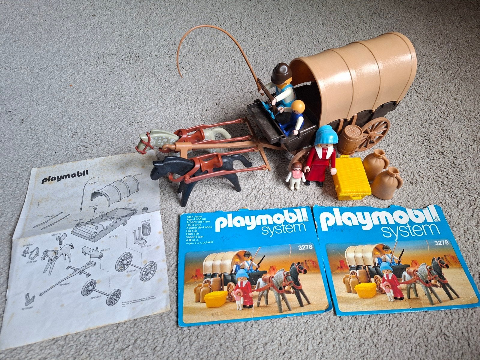 Playmobil 3278 Vintage Huifkar met Bouwinstructie, Gebruikt, Complete set, Voertuig, Historisch