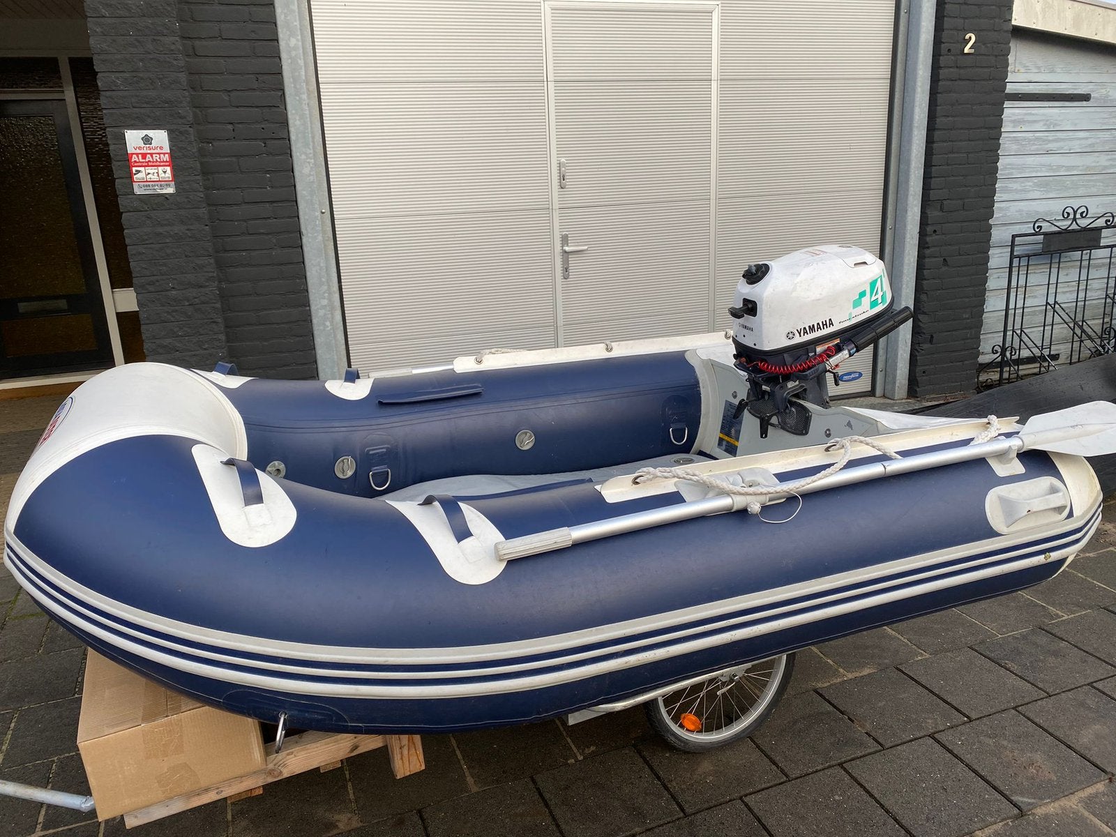 Rubberboot met 4 pk motor, Watersport en Boten, Ophalen, Airdeck, Gebruikt, 4 pk