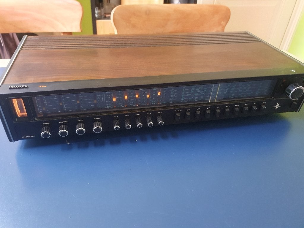 Philips 734 radio versterker vintage, Gebruikt, 60 tot 120 watt, Stereo, Ophalen