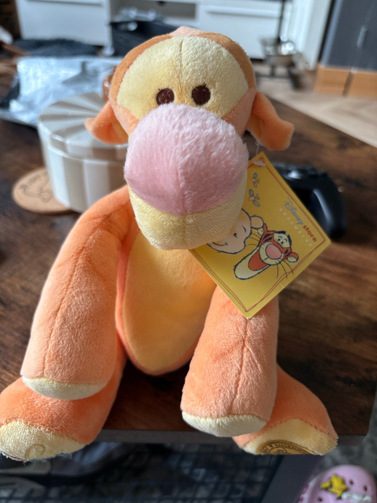 Originele Disney Store Tijgertje knuffel met kaartje, Oranje, Disney, Ophalen of Verzenden, Middelgroot (20 tot 80 cm)