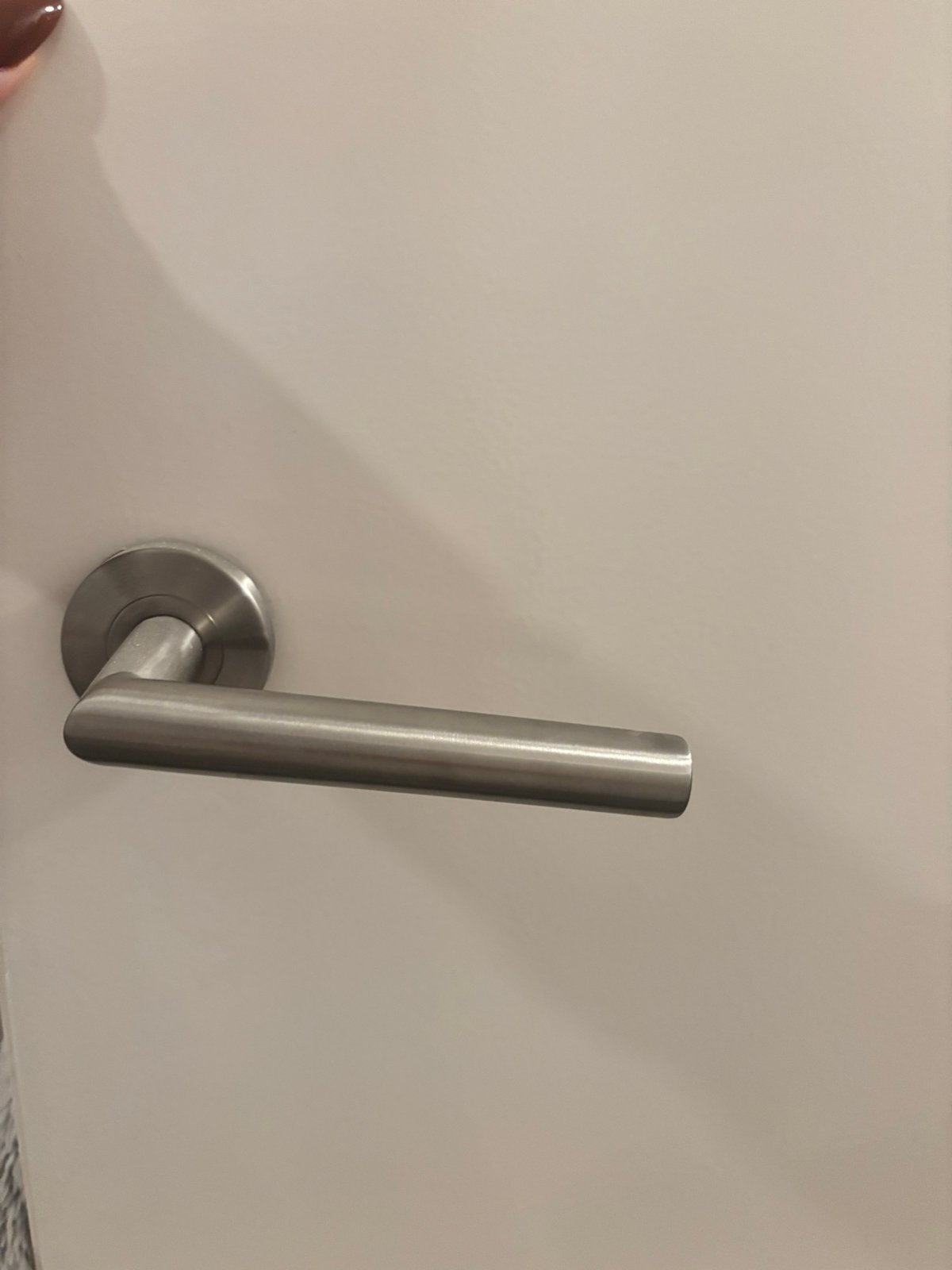 Deurbeslag RVS - 4x normaal, 1x badkamer/toilet, Ophalen of Verzenden, Zo goed als nieuw, Rvs, Klink of Kruk