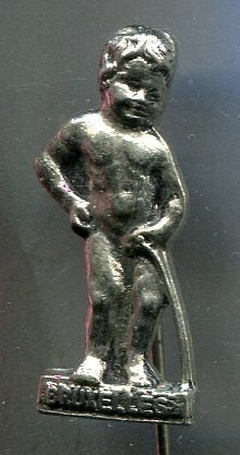Manneke PIS Bruxelles zilverkleurig speldje ( U_085), Verzenden, Nieuw, Figuurtje, Speldje of Pin