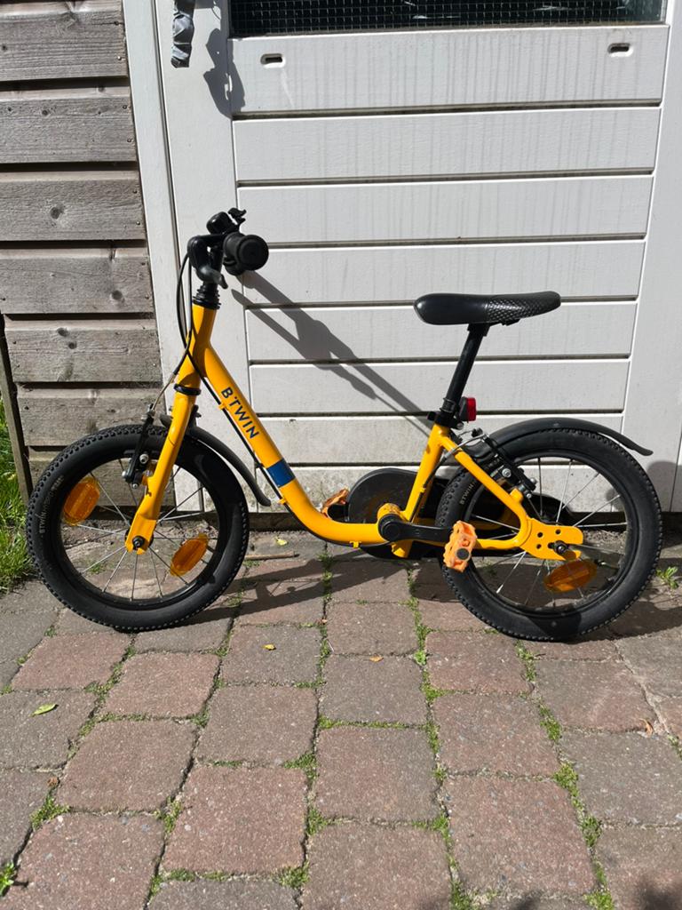 Btwin kinderfiets 14 inch, Ophalen of Verzenden, Gebruikt, Minder dan 16 inch