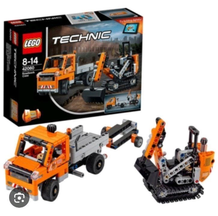 LEGO Technic 42060 Wegenbouw - Vrachtwagen & Graafmachine, Compleet, Lego, Ophalen of Verzenden, Zo goed als nieuw