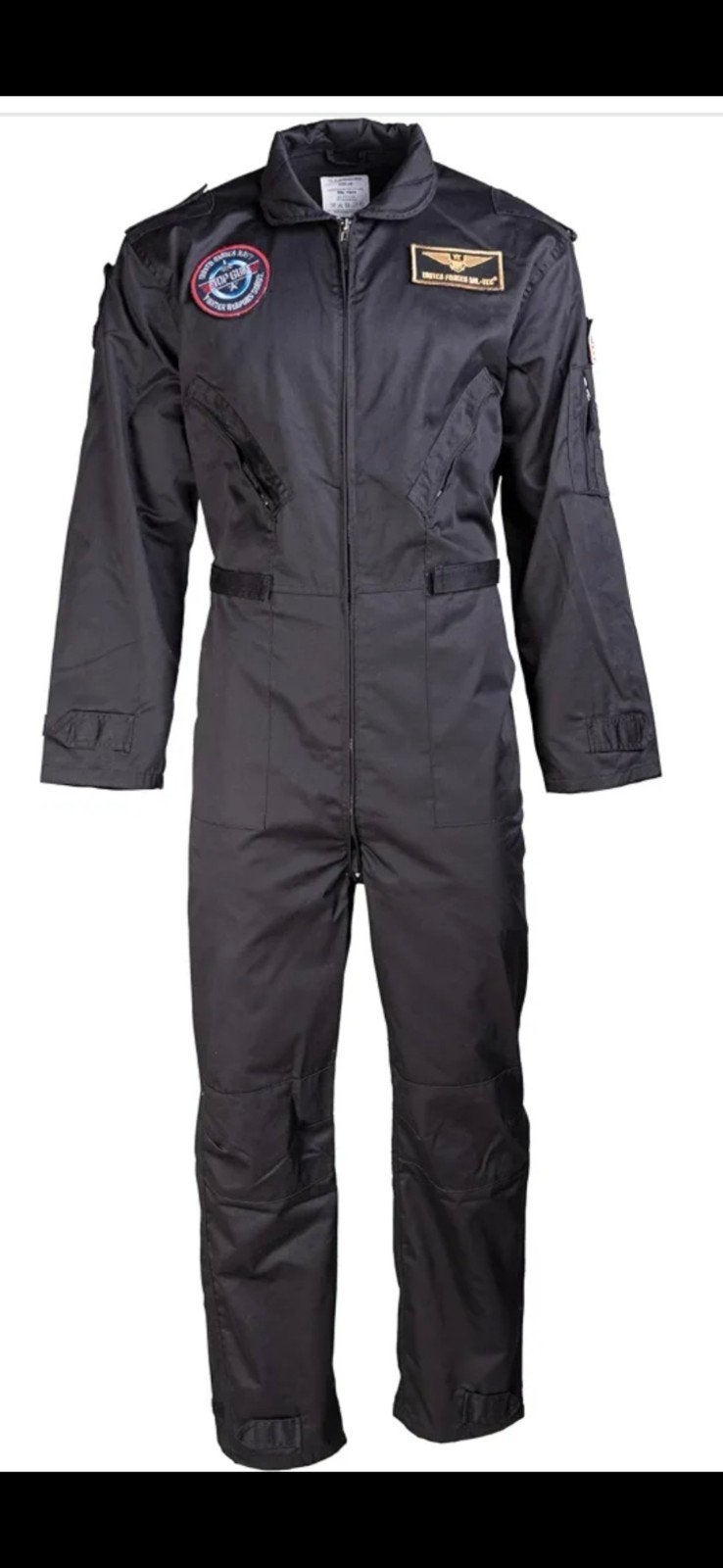 Nieuwe Zwarte Piloten Overall - Maat 56 met 4 Patches, Kleding | Heren, Ophalen of Verzenden, Nieuw, Miltec