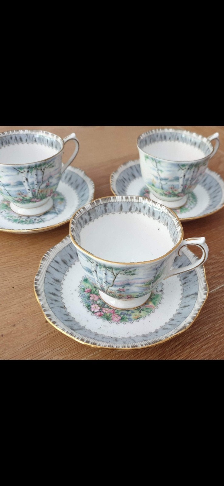 Set van 3 Royal Albert Porseleinen Kop en Schotels, Antiek en Kunst, Ophalen
