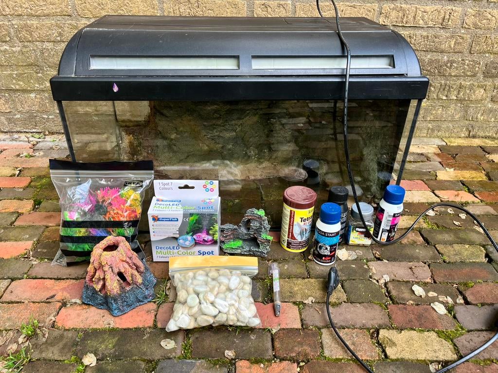 60 liter aquarium bak inclusief toebehoren, Dieren en Toebehoren, Vissen | Aquaria en Toebehoren, Ophalen, Gebruikt, Leeg aquarium