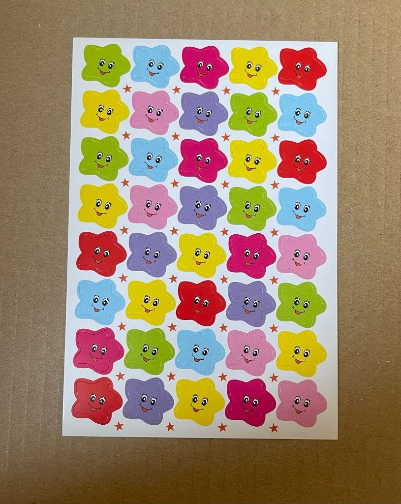 Sterretjes smiley schoolboeken bullet journal stickers, Verzenden, Meerdere stickers